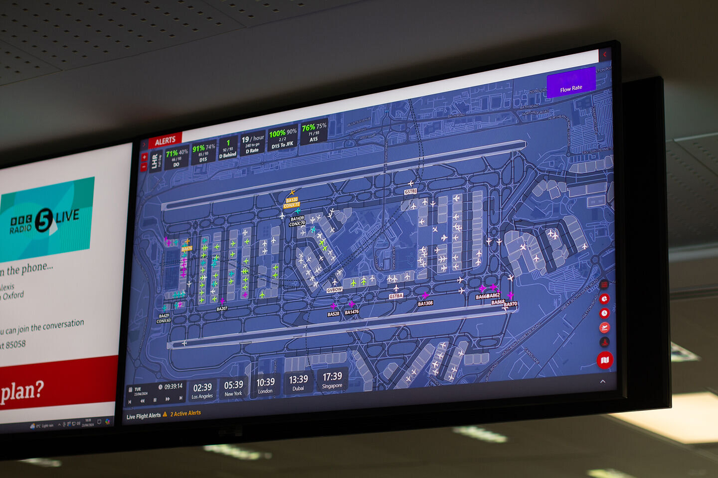 Mission Control close-up view